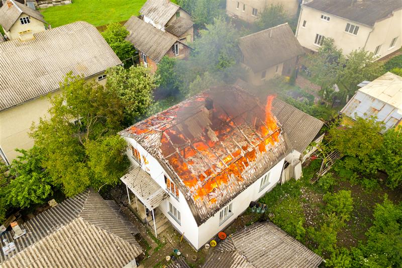 House wildfire