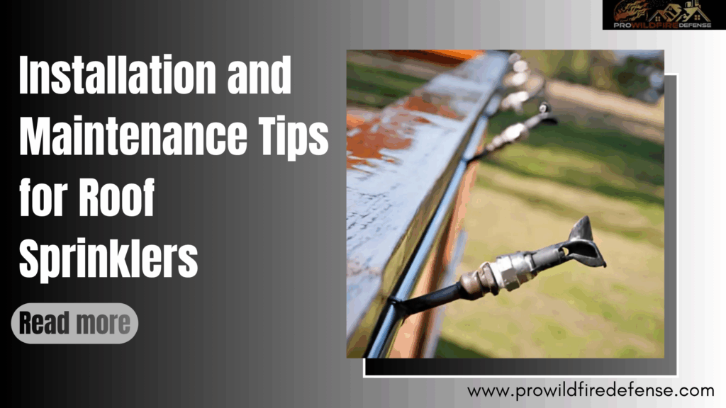 Installation and Maintenance Tips for Roof Sprinklers 